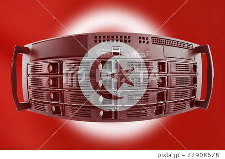 Server Country Concept with Flag of Tunesia 22908678