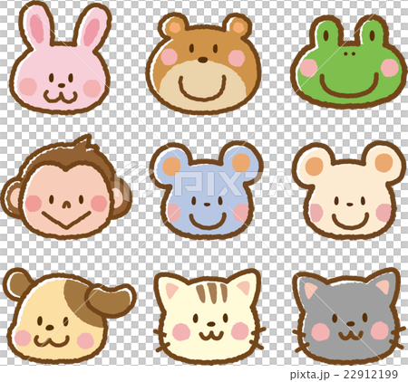 Animal Illustration Material Set Face 2 Stock Illustration