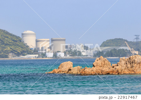 美浜発電所 関西電力 原子力発電所 の写真素材