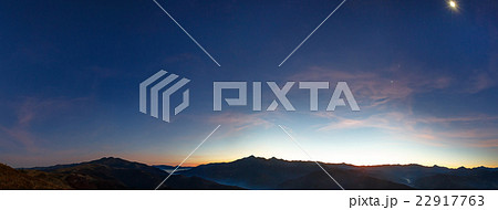 Early predawn in mountains. 22917763