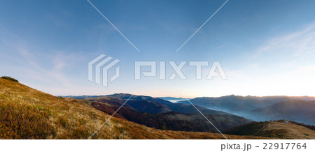 Autumn predawn mountain landscape. 22917764