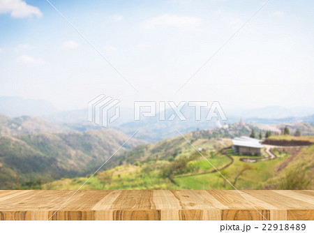 Empty top of wooden table 22918489