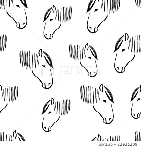 Seamless pattern with heads of horses. Vector Seamless pattern with heads of horses. Vector 22921209