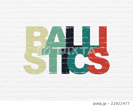 Science concept: Ballistics on wall background 22922477