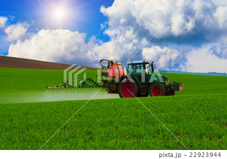 Farm machinery spraying insecticide 22923944