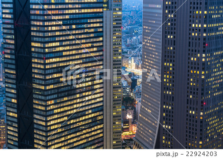 【東京】新宿副都心の夜景 【東京】新宿副都心の夜景 22924203