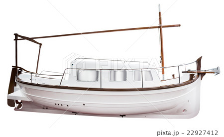 Modern yacht isolated on white background 22927412