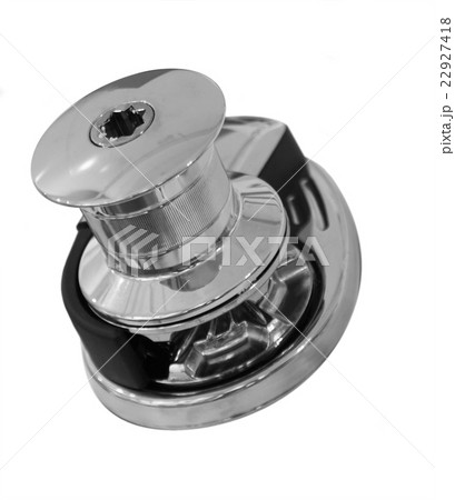 Boat windlass for anchoring isolated on white Boat windlass for anchoring isolated on white 22927418