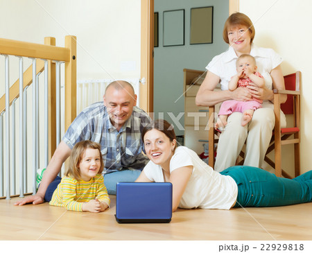 Happy three generations family 22929818