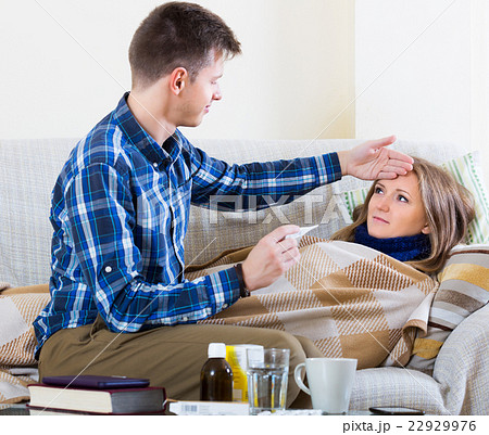 Woman with flue and nursing Woman with flue and nursing 22929976
