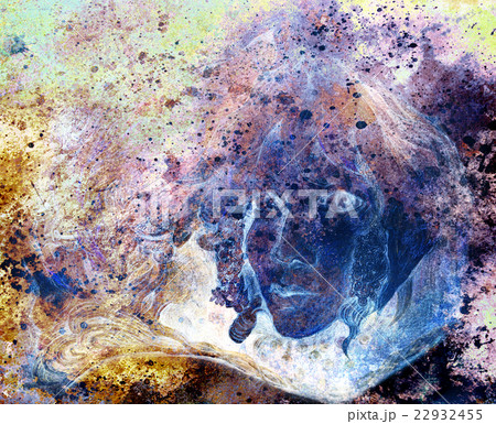 abstract portrait of flower fairy face on 22932455