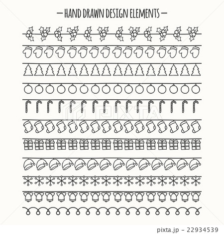 Set of 2016 Christmas season hand drawn vector 22934539