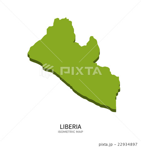Isometric map of Liberia detailed vector Isometric map of Liberia detailed vector 22934897