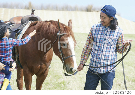 親子　馬 22935420