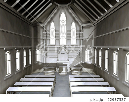 白い教会のイラスト素材