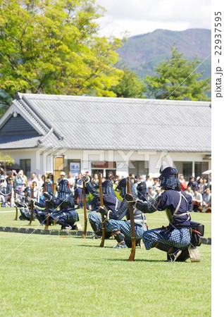 信州　松本　国宝　松本城イベント　古式砲術演武の風景（火縄銃） 22937595