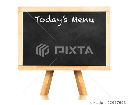 Today's menu word on blackboard with easel Today's menu word on blackboard with easel 22937698