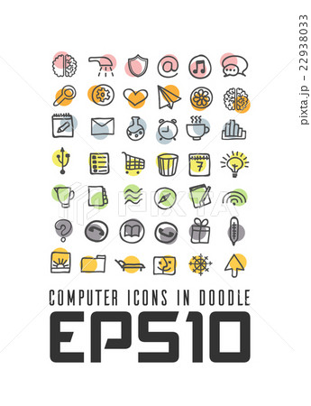 Set vector simple icon in Doodle Set vector simple icon in Doodle 22938033