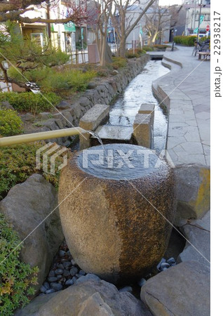 信州　松本　「まつもと城下町湧水群」辰巳(たつみ)の湧水　「平成の名水百選」選定 22938217