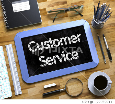 Customer Service Concept on Small Chalkboard. 22939011