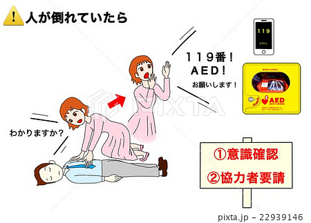 人が倒れていたら1 イラスト 人が倒れていたら1 イラスト 22939146