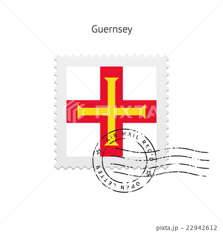 Guernsey Flag Postage Stamp. Guernsey Flag Postage Stamp. 22942612
