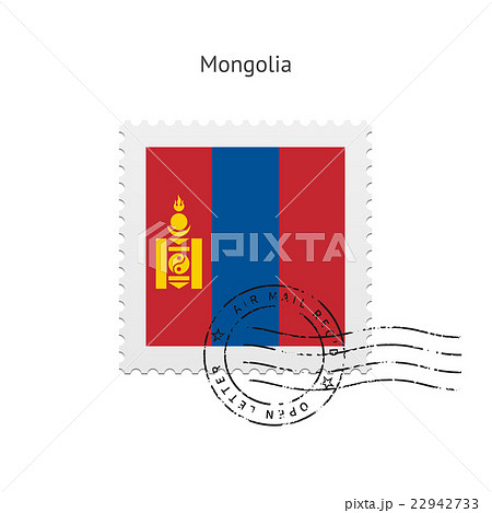 Mongolia Flag Postage Stamp. Mongolia Flag Postage Stamp. 22942733