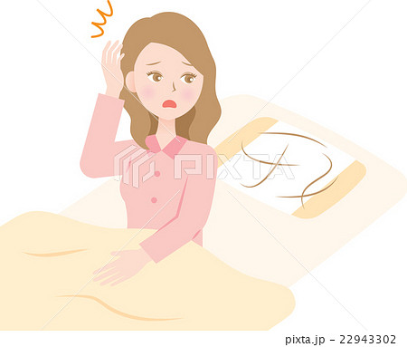 抜け毛　女性　枕 22943302