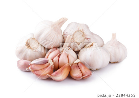 Fresh garlic isolated on white background 22944255