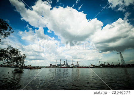 Panorama shot of oil refinery industry plant 22946574