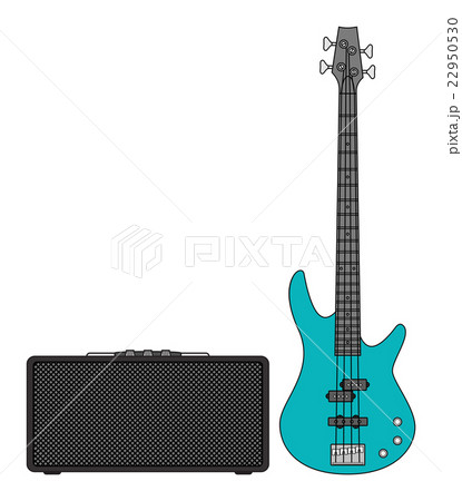 Electric Bass Guitar and Amplifier 22950530