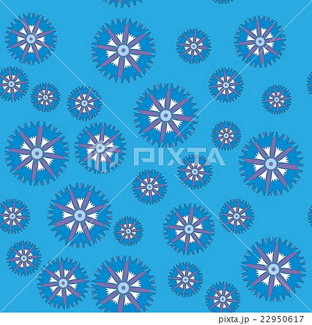 Vector seamless pattern with cornflower on color Vector seamless pattern with cornflower on color 22950617
