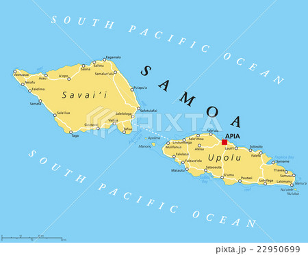 Samoa Political Map Samoa Political Map 22950699
