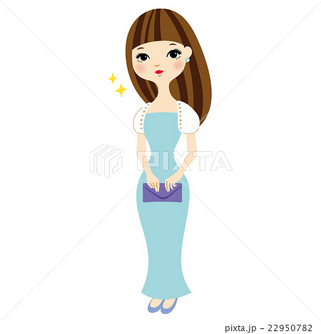 ドレスアップした女子 22950782