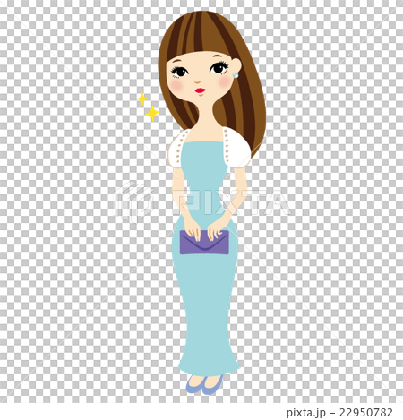 ドレスアップした女子 22950782