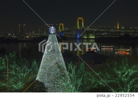 お台場 イルミネーションの夜景 お台場 イルミネーションの夜景 22952554