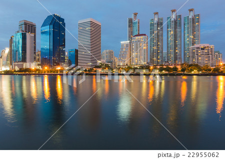 Office building lights with reflection Office building lights with reflection 22955062