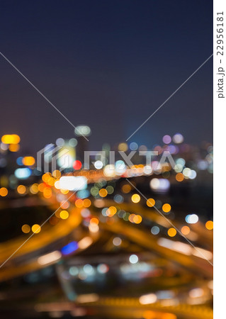 Blurred bokeh lights, city downtown 22956181