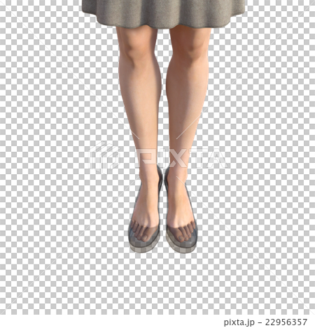Transparent shoes in shoes Women's leg perming3DCG Illustration material Transparent shoes in shoes Women's leg perming3DCG Illustration material 22956357