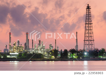Oil refinery plant at Twilight , Bangkok Thailand 22956903