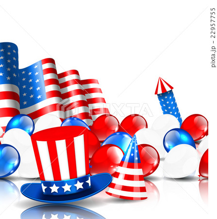 Festive Background in American National Colors 22957755