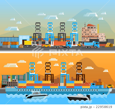 Two Freight Port Horizontal Banners 22958619