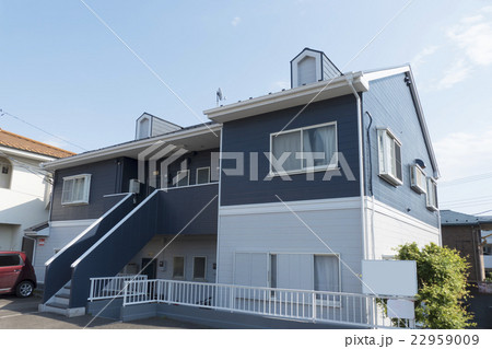 住宅 2階立て アパート イメージ 外観 青空 ロフト付きタイプ 住宅 2階立て アパート イメージ 外観 青空 ロフト付きタイプ 22959009