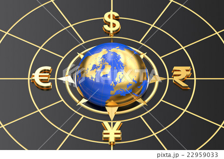 money concept, global currencies. 3D rendering money concept, global currencies. 3D rendering 22959033