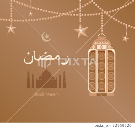 illustration beige arabesque tracery Ramadan illustration beige arabesque tracery Ramadan 22959520