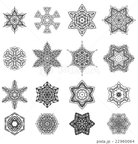 Round Geometric Ornaments Set Round Geometric Ornaments Set 22960064