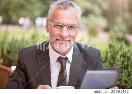 Positive man drinking coffee 22961452