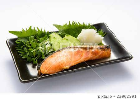 鮭の塩焼き 22962591