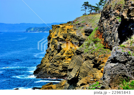 能登金剛・遊歩道より見るヤセの断崖の絶壁(6) 能登金剛・遊歩道より見るヤセの断崖の絶壁(6) 22965843