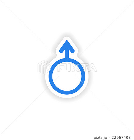 icon sticker realistic design on paper male icon sticker realistic design on paper male 22967408